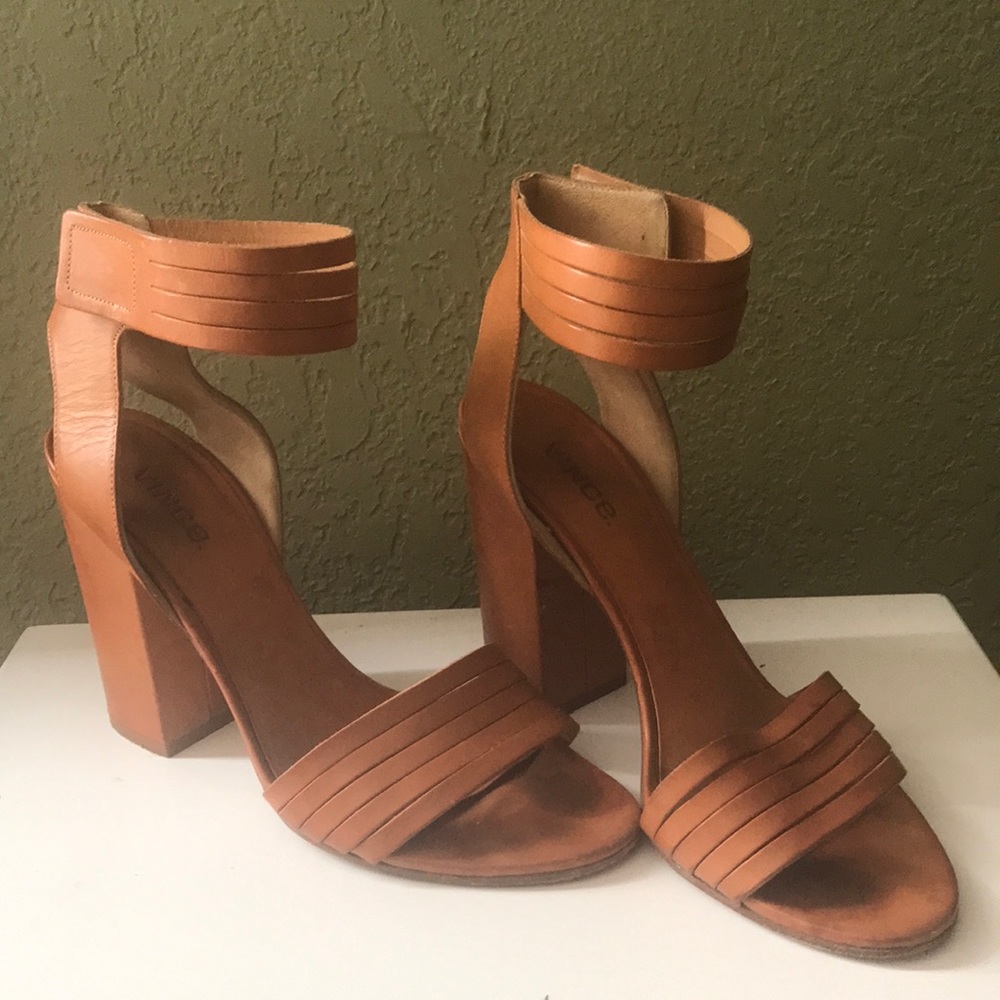 Vince Leather Heeled Sandals